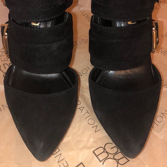 BCBGeneration black suede heel size 5.5M - Picture 3 of 8